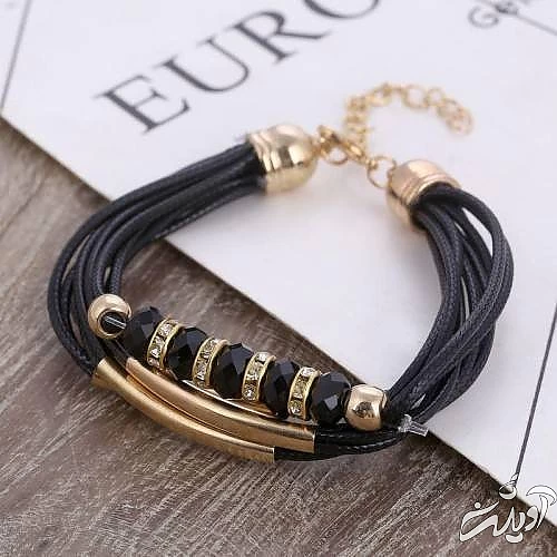 دستبند چرم طلا زنانه شیک و جدید دستبند چرم طلا زنانه